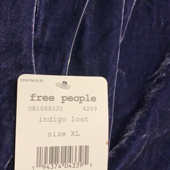 Free People Adelle Velvet Tunic Top. XL, M - Picture 14 of 16